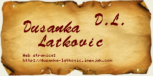 Dušanka Latković vizit kartica